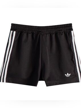 adidas Lace 3 Stripe Shorts in black